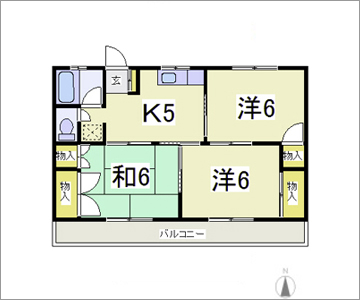 リフォーム可・ペット可マンション間取り図 - リノベーション賃貸郡山 リフォーム可・ペット可マンション間取り図 - リノベーション賃貸郡山